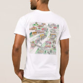 PAメンズTシャツ，ケインの地図 Tシャツ (裏面)