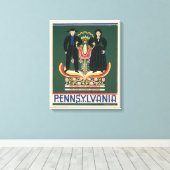 Paランカスター郡のヴィンテージ旅行ポスター キャンバスプリント (インサイチュ (ウッドフロア))