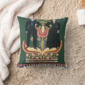 Paランカスター郡のヴィンテージ旅行ポスター クッション (ブランケット)