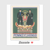 Paランカスター郡のヴィンテージ旅行ポスター シール (シート)