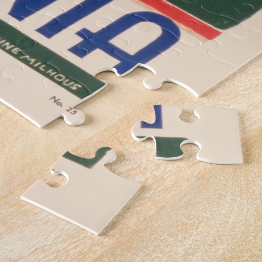 Paランカスター郡のヴィンテージ旅行ポスター ジグソーパズル (側面)