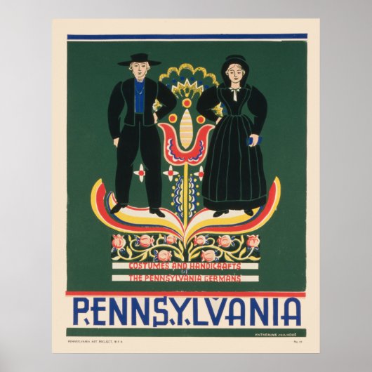 Paランカスター郡のヴィンテージ旅行ポスター ポスター (正面)