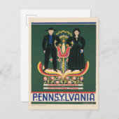 Paランカスター郡のヴィンテージ旅行ポスター ポストカード (正面/裏面)