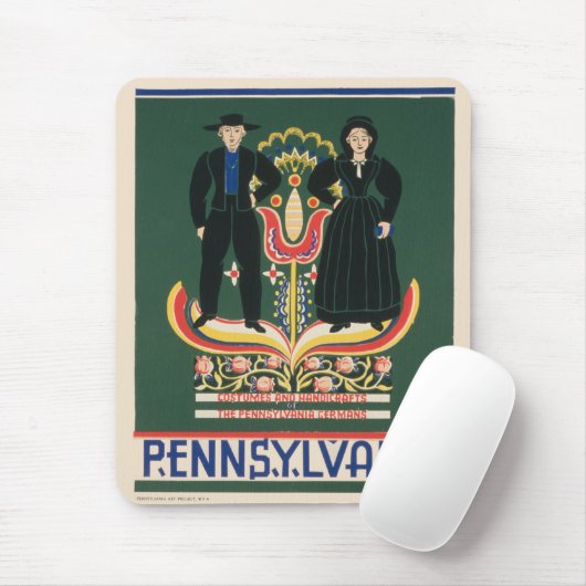 Paランカスター郡のヴィンテージ旅行ポスター マウスパッド (マウス)