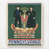 Paランカスター郡のヴィンテージ旅行ポスター マウスパッド (正面)