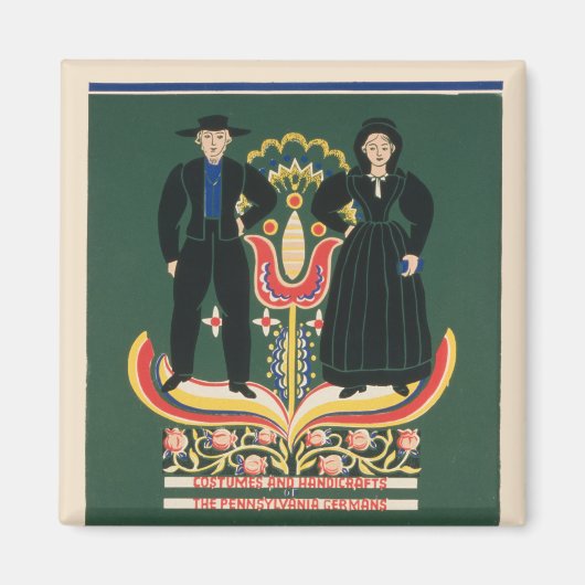 Paランカスター郡のヴィンテージ旅行ポスター マグネット (正面)