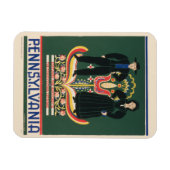 Paランカスター郡のヴィンテージ旅行ポスター マグネット (横)