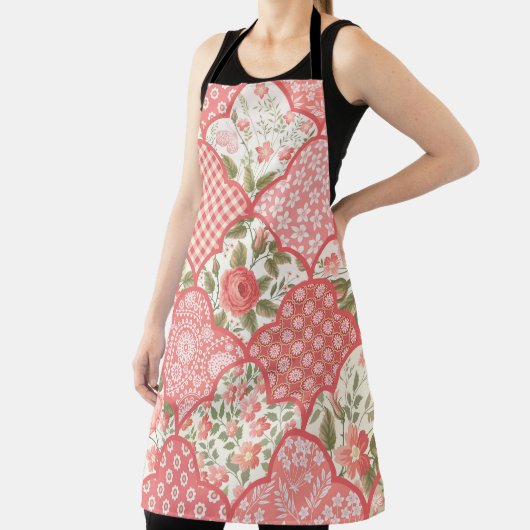 pa内のフローラを含むシームレスなバラパッチパターン エプロン (インサイチュ)