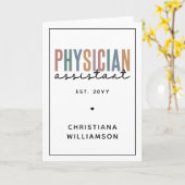 PA医パーソナライズされた師補助卒業 カード (黄色い花)