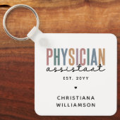 PA医パーソナライズされた師補助卒業 キーホルダー (正面)