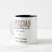 PA医パーソナライズされた師補助卒業 ツートーンマグカップ (正面左)