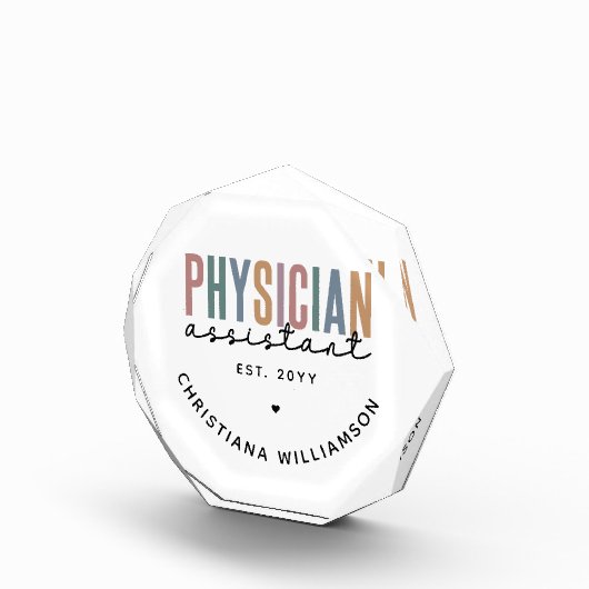 PA医パーソナライズされた師補助卒業 フォトブロック (右)