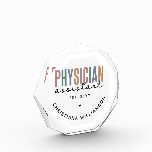 PA医パーソナライズされた師補助卒業 フォトブロック (左)