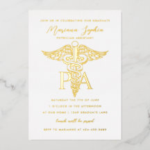 PA医師のアシスタントCADUCEUS卒業金ゴールド