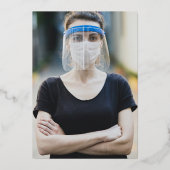 PA医師のアシスタントCADUCEUS卒業金ゴールド 箔招待状 (裏面)