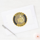 PA医師アシスタントロゴ 長方形シール (封筒)