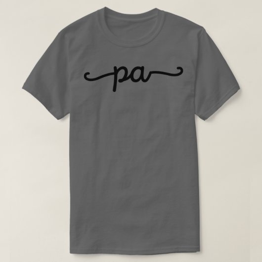 pa医師補助タイポグラフィ tシャツ (デザイン正面)