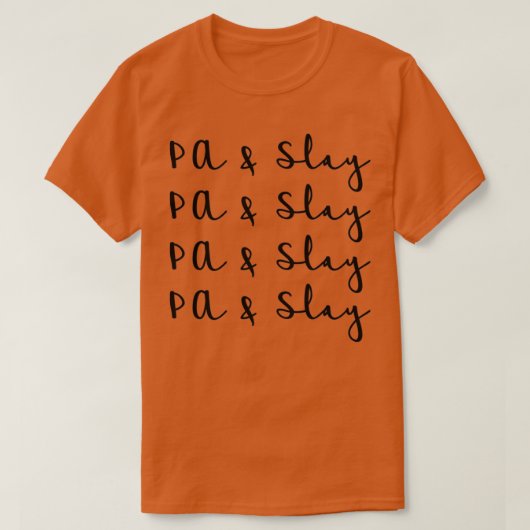 PA繰り返しオン黒 Tシャツ (デザイン正面)