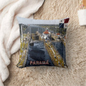 PA0003アメリカ – パナマ – 運河ロック – パノラマ クッション (ブランケット)