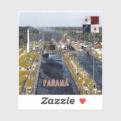 PA0003アメリカ – パナマ – 運河ロック – パノラマ シール (シート)