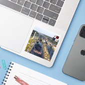 PA0003アメリカ – パナマ – 運河ロック – パノラマ シール (ノートパソコンとiPhone)