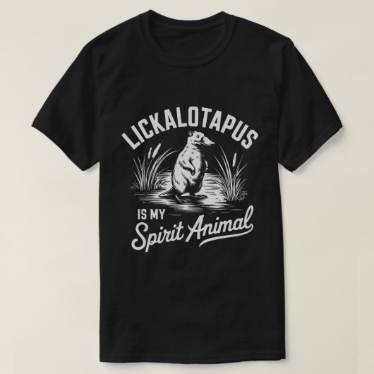 PA19 - Lickalotapusは私の精神の動物のミーム おもしろい Tシャツ (デザイン正面)