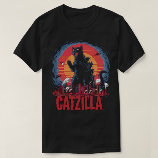 PA38キャッツリラジャイアント猫おもしろい母パパ猫 Tシャツ (デザイン正面)