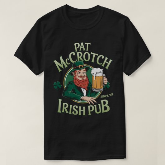 PA42 Pat Mccrotch Irish Pub St. Patrick's Day Tシャツ (デザイン正面)