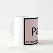 Pa - パラサウロロフス 恐竜 化学記号 コーヒーマグカップ (正面左)