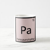 Pa - パラサウロロフス 恐竜 化学記号 コーヒーマグカップ (中央)