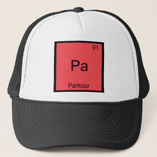 Pa - パルクール おもしろ 化学 元素記号 Tシャツ キャップ (正面)