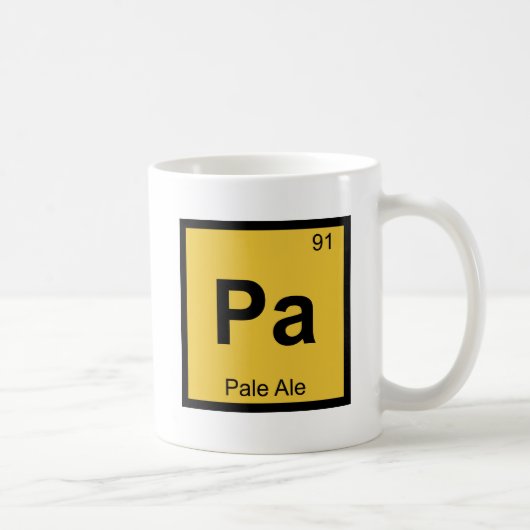 Pa - パレ・エルビール化学元素記号表 コーヒーマグカップ (右)