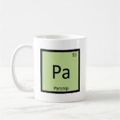 Pa - パースニップの野菜化学周期表 コーヒーマグカップ (左)