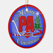 PA -医者の補助メリークリスマスのオーナメント セラミックオーナメント (左)