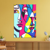 PA_003抽象芸術アーポップ・アートのト キャンバスプリント (インサイチュ (リビング))