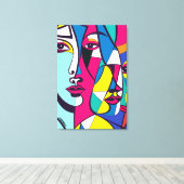 PA_003抽象芸術アーポップ・アートのト キャンバスプリント (インサイチュ (ウッドフロア))