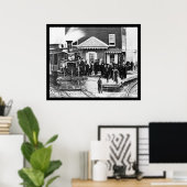 PA 1863のハノーバージャンクションでの鉄道列車の群衆 ポスター (ホームオフィス)