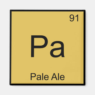 Pa - Ale淡い色の化学要素シンボルBeer Tee マグネット