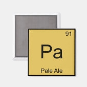 Pa - Ale Chemistry Element淡い色のシンボルビアティー マグネット (正面/裏面)