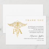 PA Caduceus Graduation Thank You サンキューカード (正面/裏面)