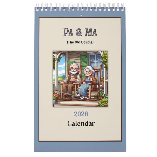 Pa & Ma (The Old People) Fun 2026 Calendar カレンダー (カバー)