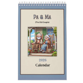 Pa & Ma (The Old People) Fun 2026 Calendar カレンダー