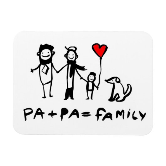 Pa + Pa =ファミリ マグネット (横)