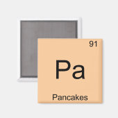 Pa - Pancakes Chemistry Elementおもしろいシンボルティー マグネット (正面/裏面)