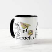 pá, papá, papi, papito, papacito マグカップ (正面左)