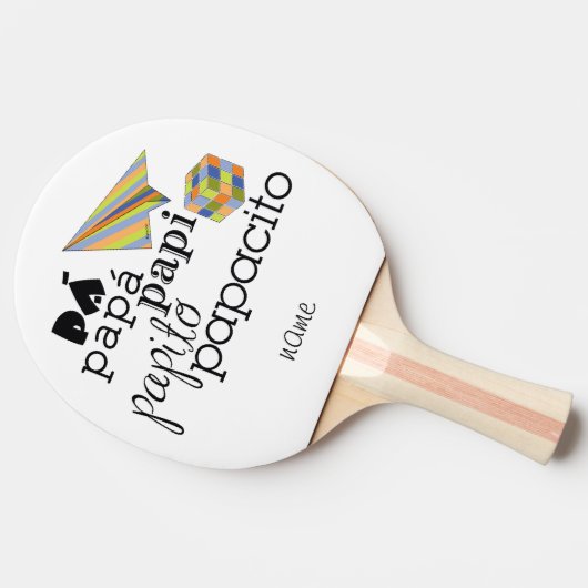 pá, papá, papi, papito, papacito 卓球ラケット (横)