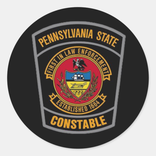 PA State Constable Stickers ラウンドシール (正面)