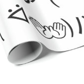 Paa Emoticon (ᐛ👐)パァジョキング加面地日本の) ラッピングペーパー (ロールコーナー)