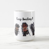 Paarden in de mond gekeken. 3 paarden lachend. コーヒーマグカップ (中央)