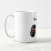 Paarden in de mond gekeken. 3 paarden lachend. コーヒーマグカップ (左)